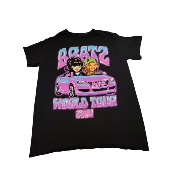 Bratz World Tour 2001 T Shirt Black Dolls Womens/Teens Size Small - Picture 8 of 8
